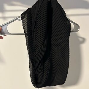 White House Black Market Black Textured Scarf